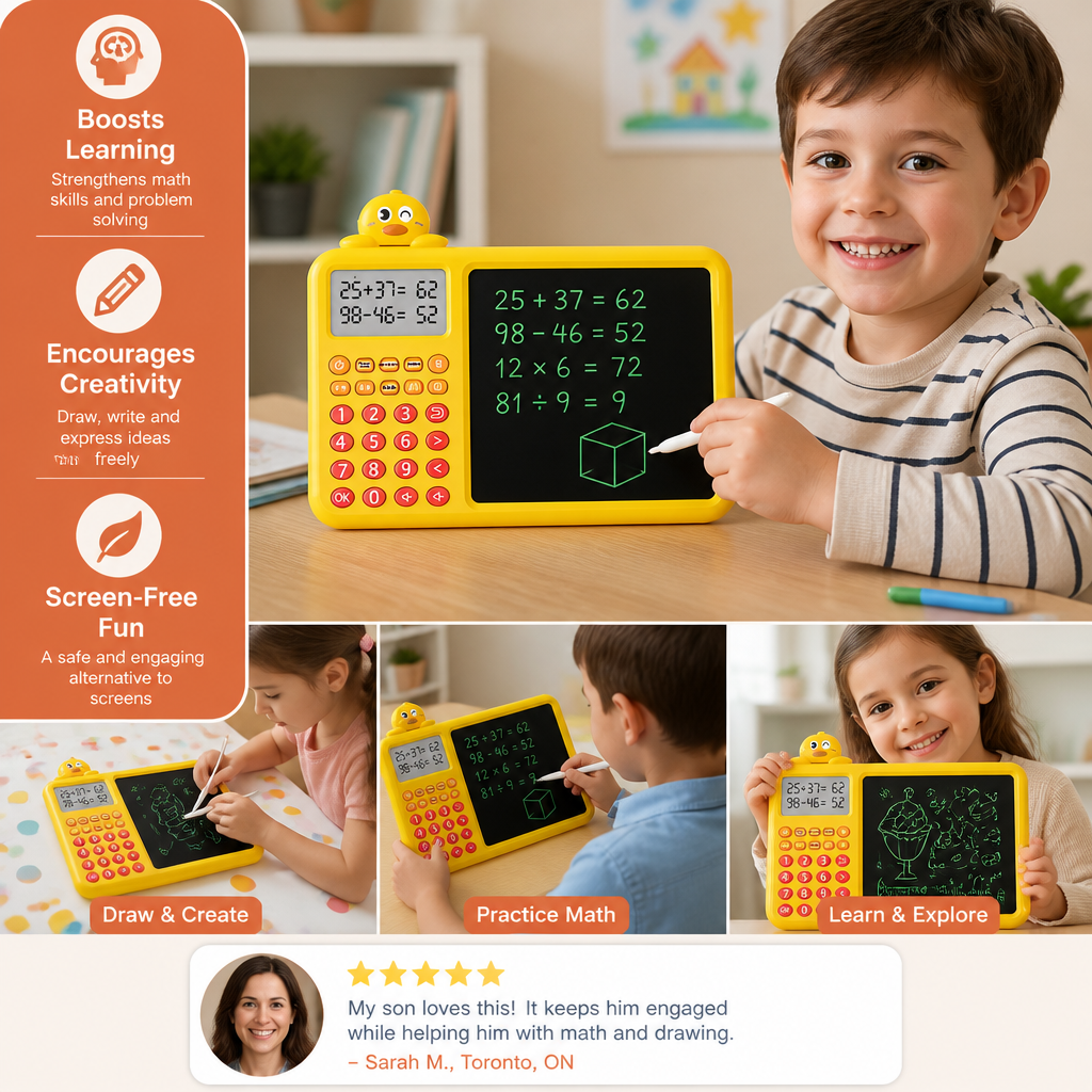 Interactive Math Drawing & Erase Learning Set for Kids