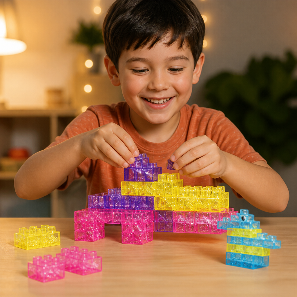 Glow-in-the-Dark Squishy Jelly Building Blocks for Kids – Safe & Soft
