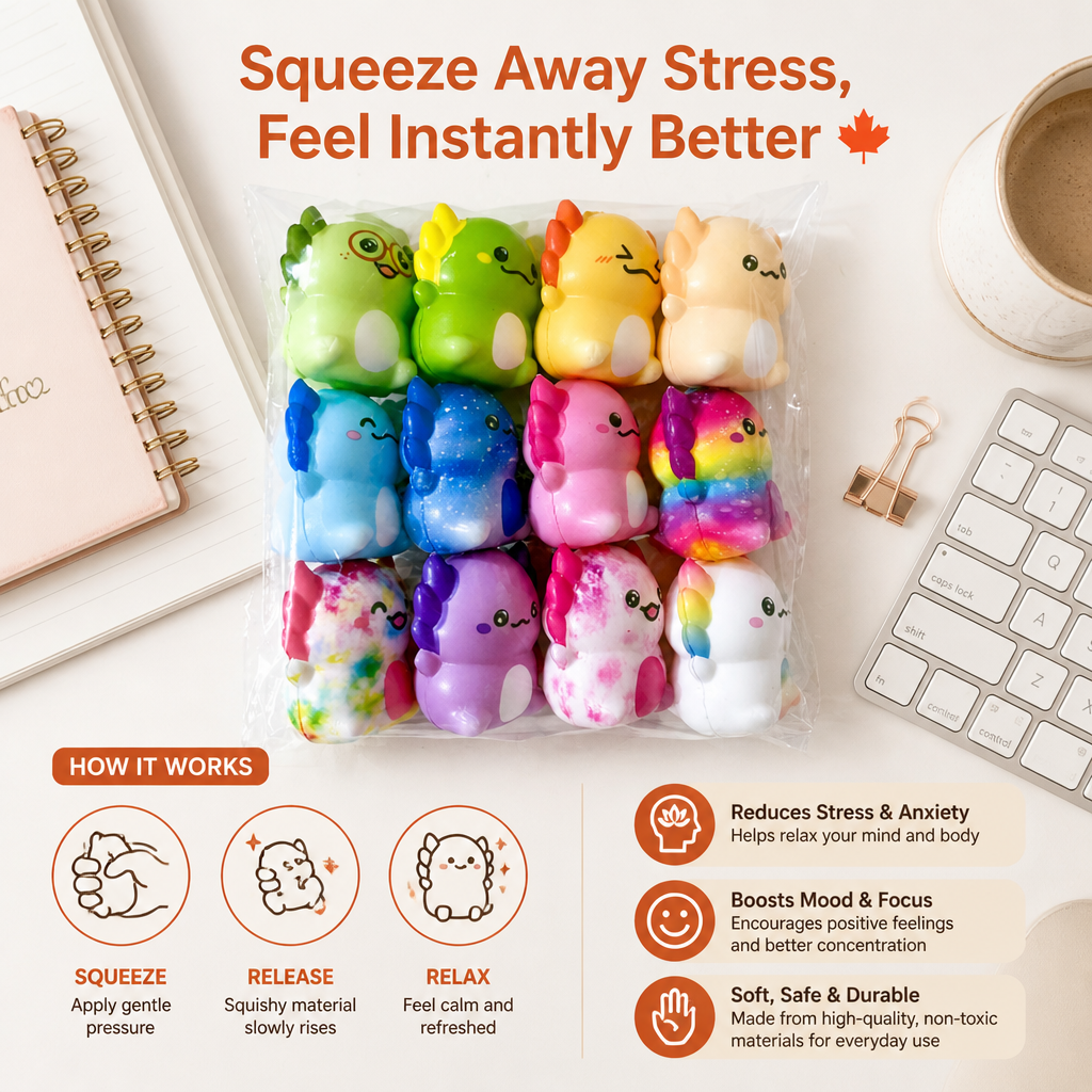 24-Pack Soft Axolotl Squishy Stress Relief Toys