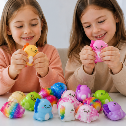 24-Pack Soft Axolotl Squishy Stress Relief Toys