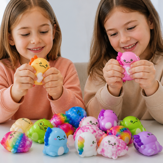 12-Pack Soft Axolotl Squishy Stress Relief Toys