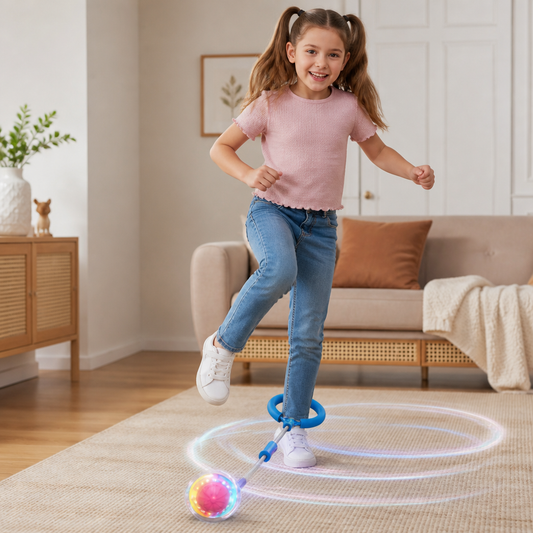 3-in-1 LED Skip Ball with Jump Counter & Timer for Kids