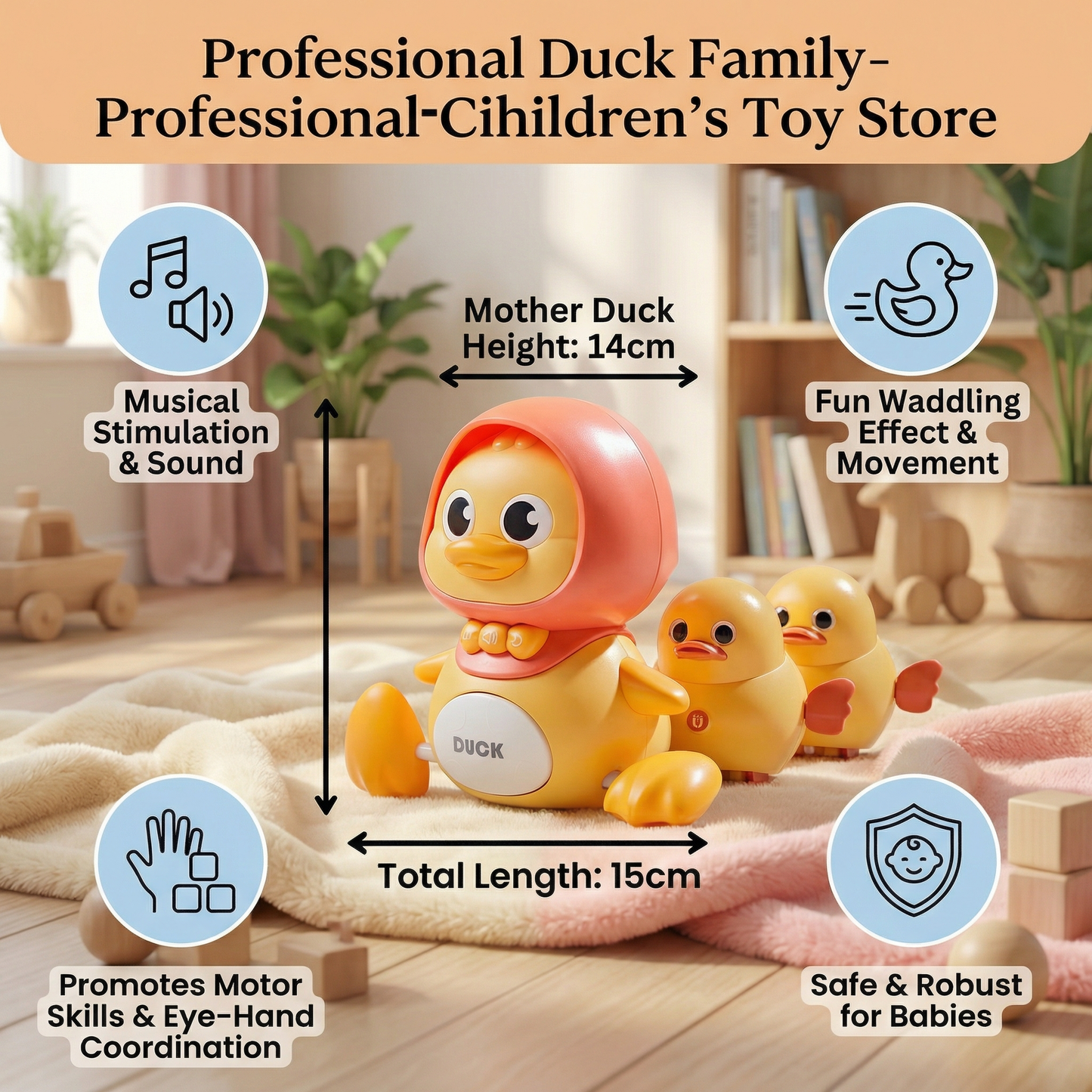 Waddling Duck Family Children's Toy