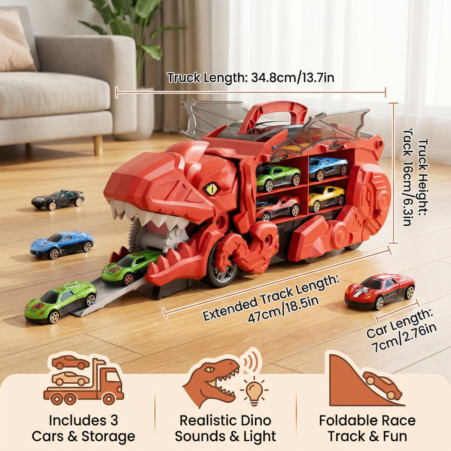 Dinosaur Car Game Truck