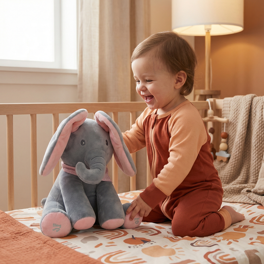 Elephant Peek-a-Boo – Interactive Plush Toy