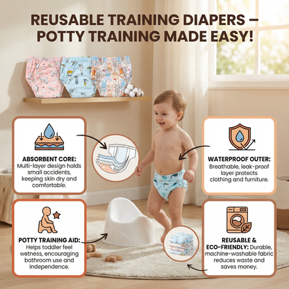 Reusable Training Diapers – Potty Training Made Easy!