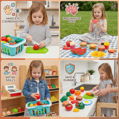 Fruit and Vegetable Cutting Playset