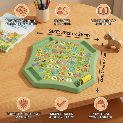 Animal Coin Memory Game Board