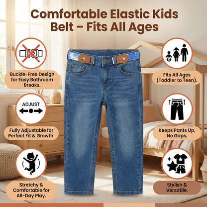 Comfortable Elastic Kids Belt – Fits All Ages