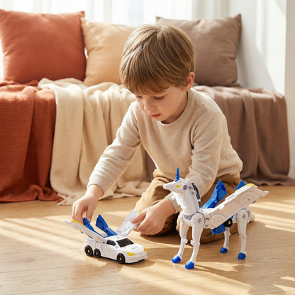 Transforming Unicorn Toy Cars