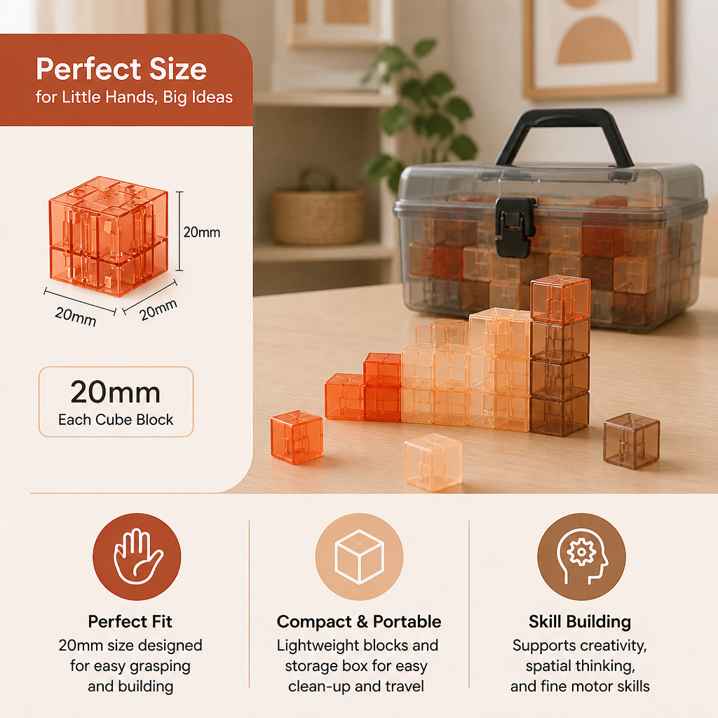 Montessori Cube Building Block Set for Kids