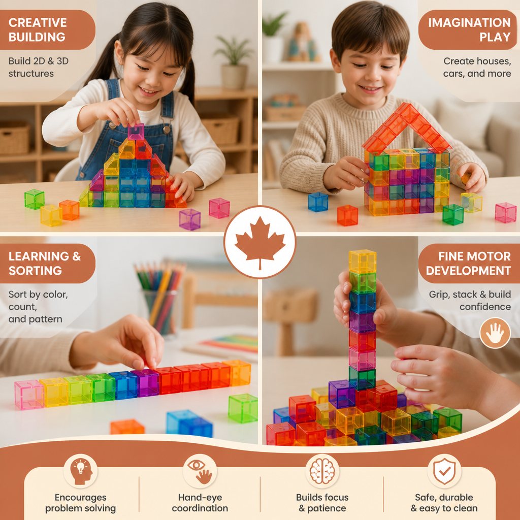 Montessori Cube Building Block Set for Kids