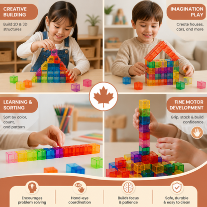 Montessori Cube Building Block Set for Kids