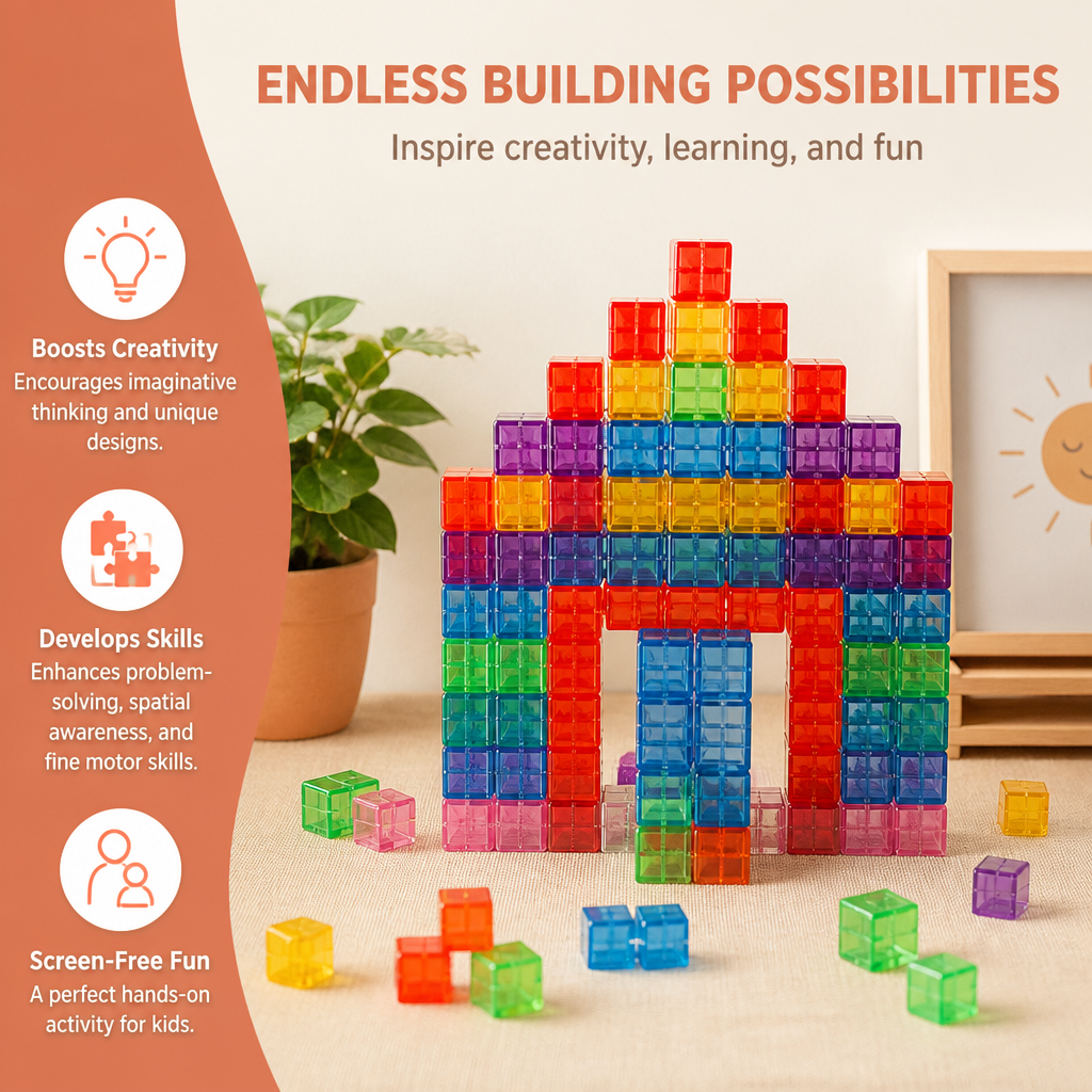 Montessori Cube Building Block Set for Kids