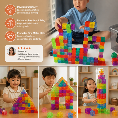 Montessori Cube Building Block Set for Kids