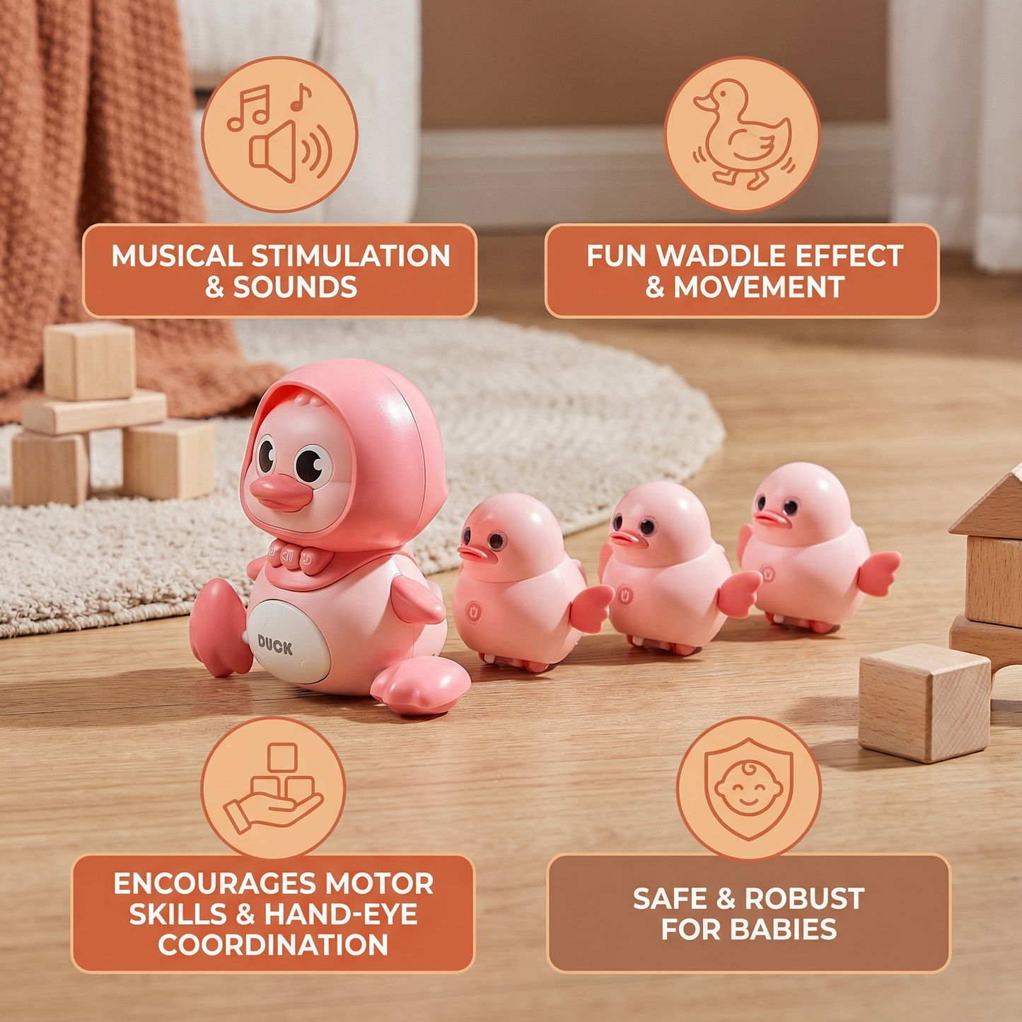 Waddling Duck Family Children's Toy
