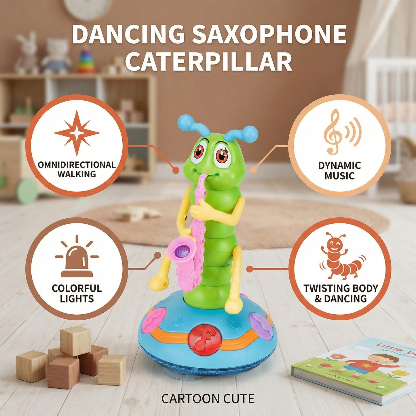 Dancing Saxophone Caterpillar Children's Toy