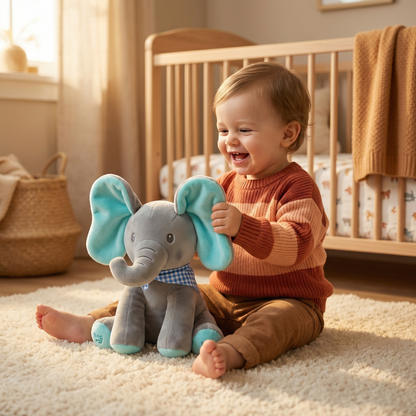 Elephant Peek-a-Boo – Interactive Plush Toy