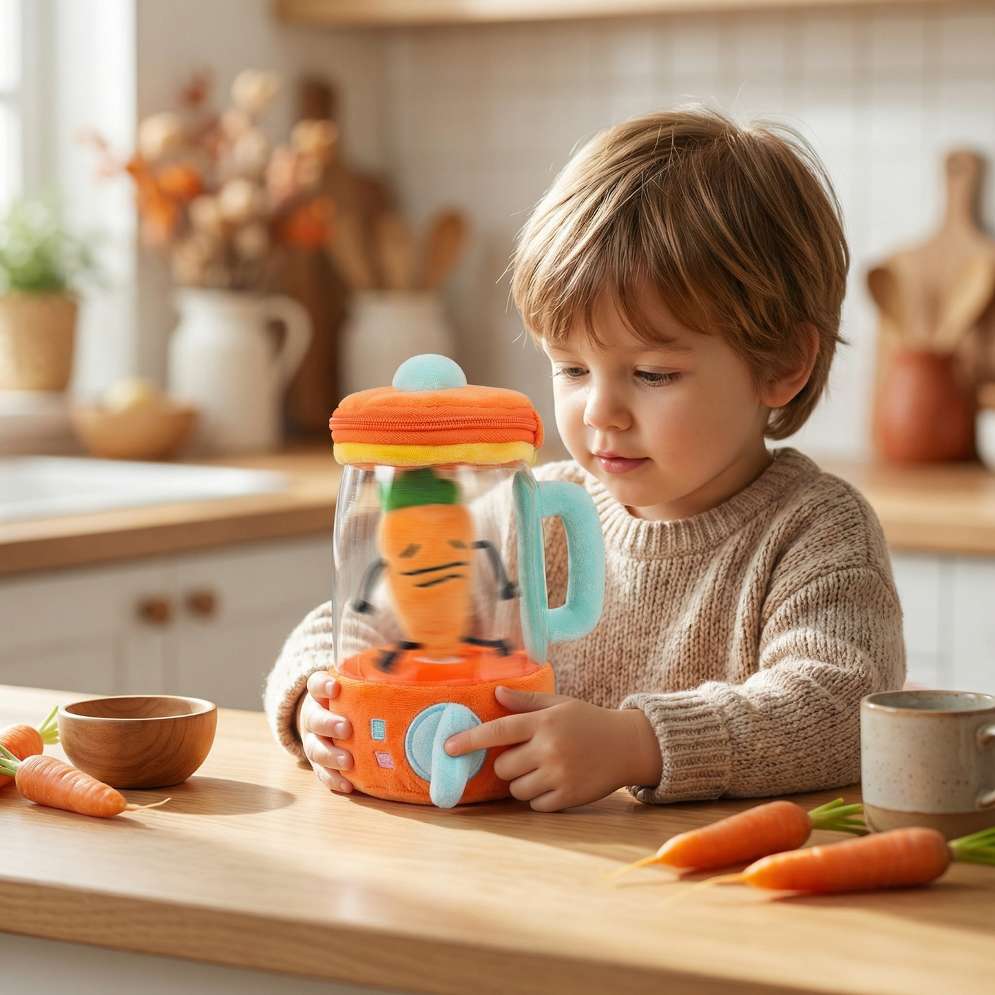 Funny Carrot Mixer Kids Plush Toy