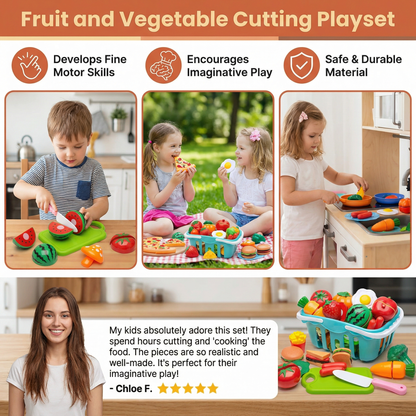 Fruit and Vegetable Cutting Playset