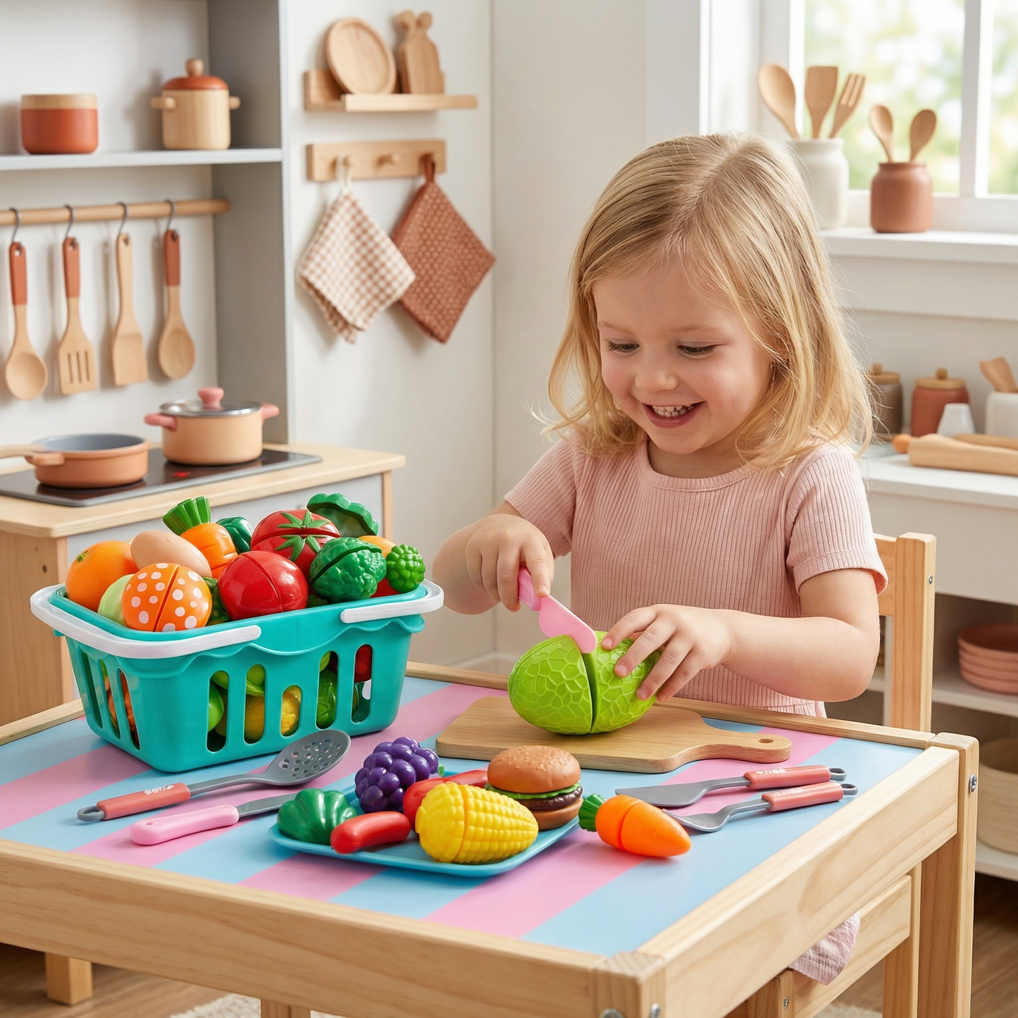 Fruit and Vegetable Cutting Playset