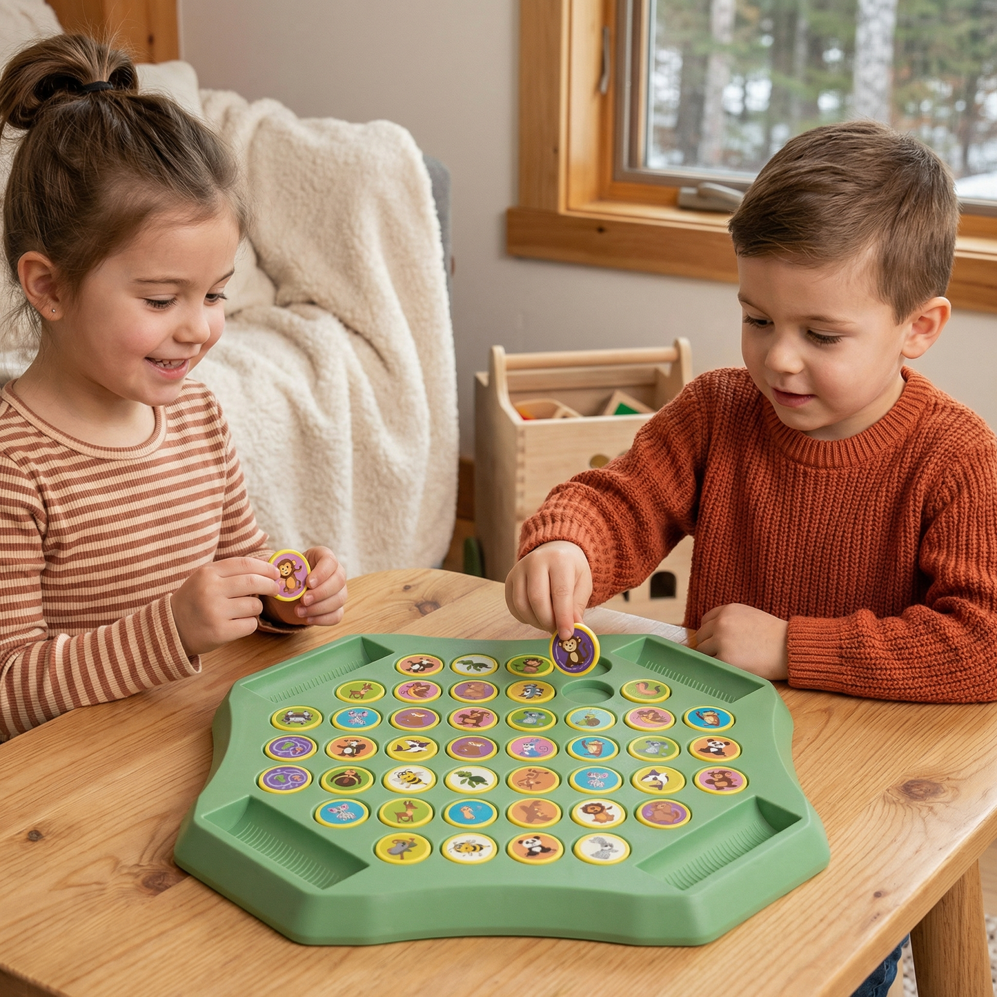Animal Coin Memory Game Board