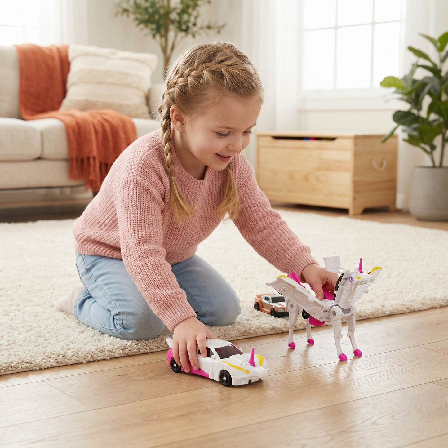 Transforming Unicorn Toy Cars