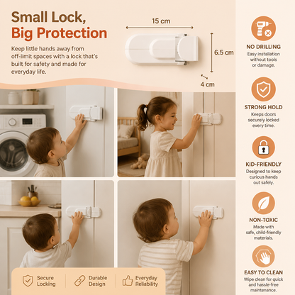 No-Drill Child Safety Door Lock