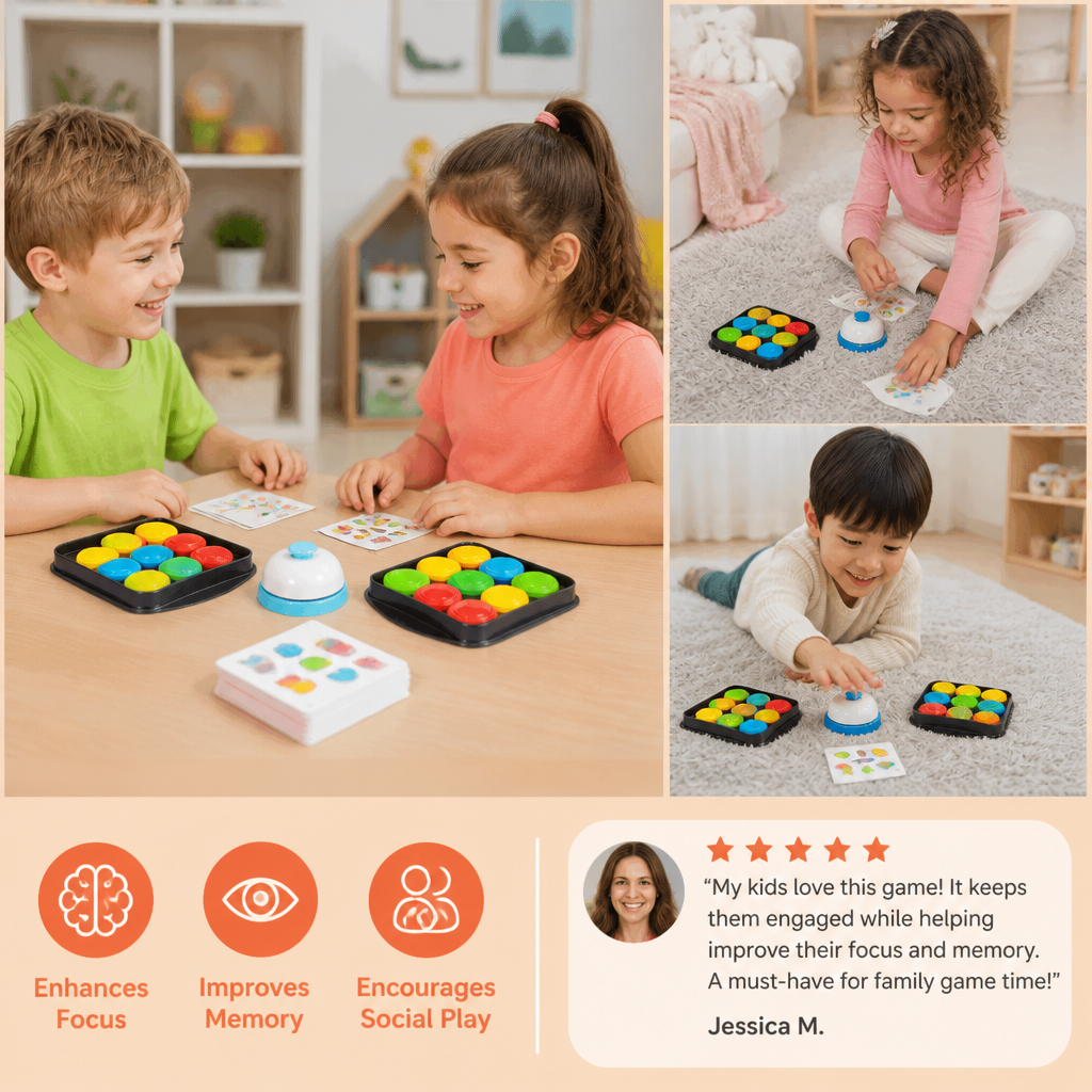 Educational Color Pattern Match Family Bell Game