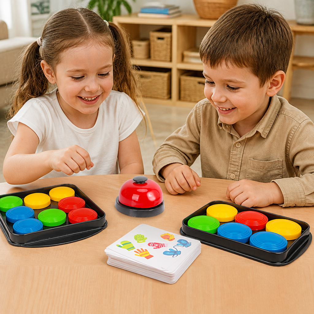 Educational Color Pattern Match Family Bell Game