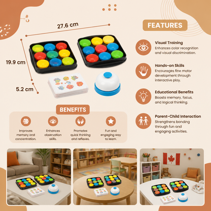 Educational Color Pattern Match Family Bell Game