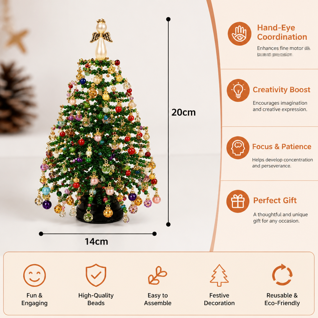 DIY Crystal Beaded Christmas Tree Craft Kit