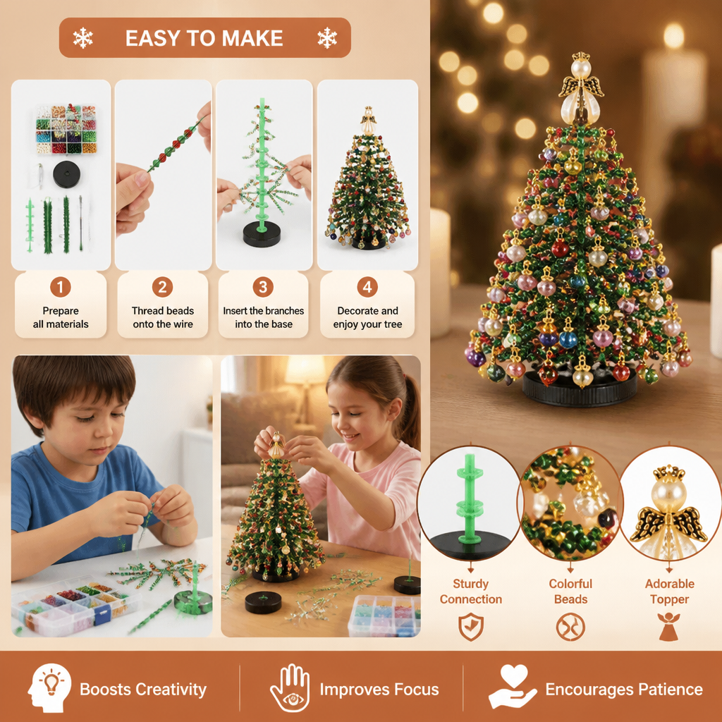 DIY Crystal Beaded Christmas Tree Craft Kit