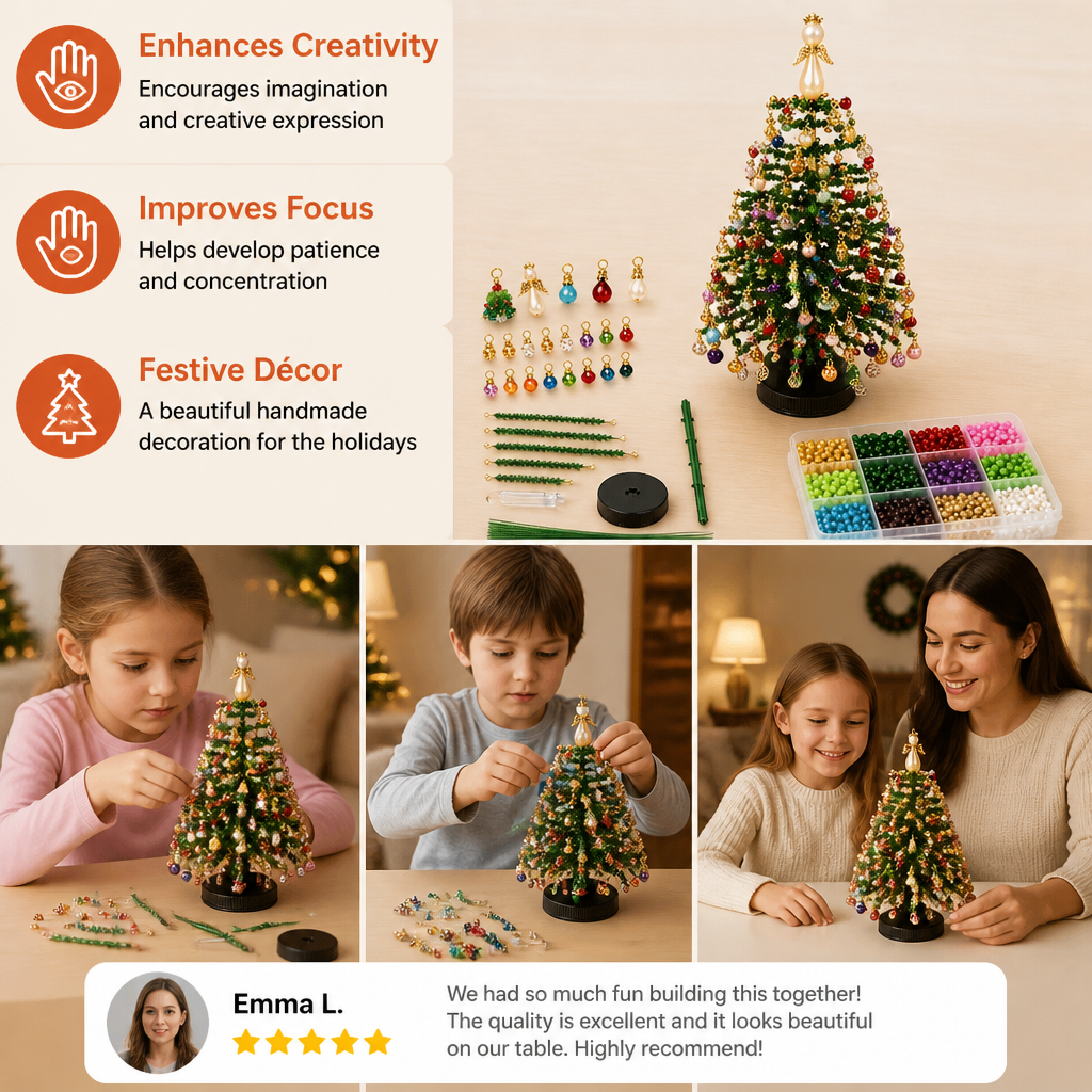 DIY Crystal Beaded Christmas Tree Craft Kit