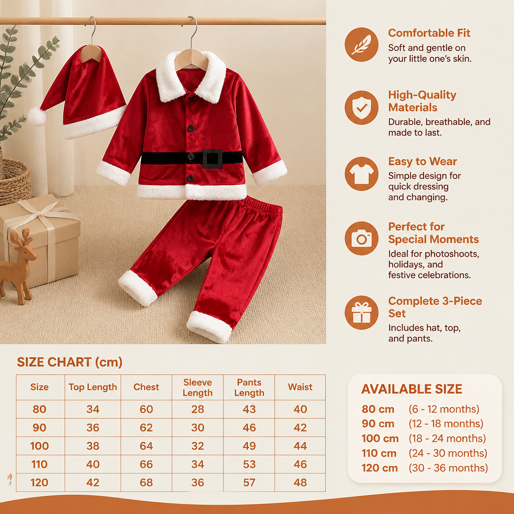 Baby & Toddler Santa Costume Set