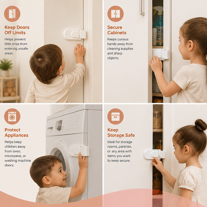 No-Drill Child Safety Door Lock