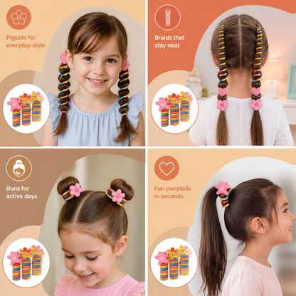 Cute Kids Spiral Hair Tie Set