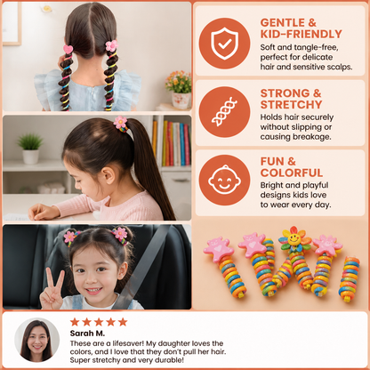 Cute Kids Spiral Hair Tie Set