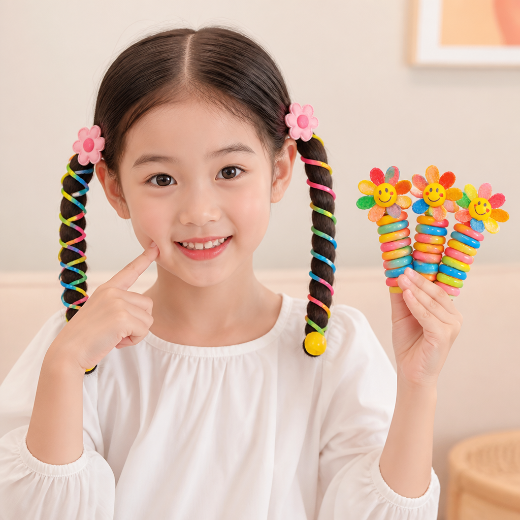 Cute Kids Spiral Hair Tie Set