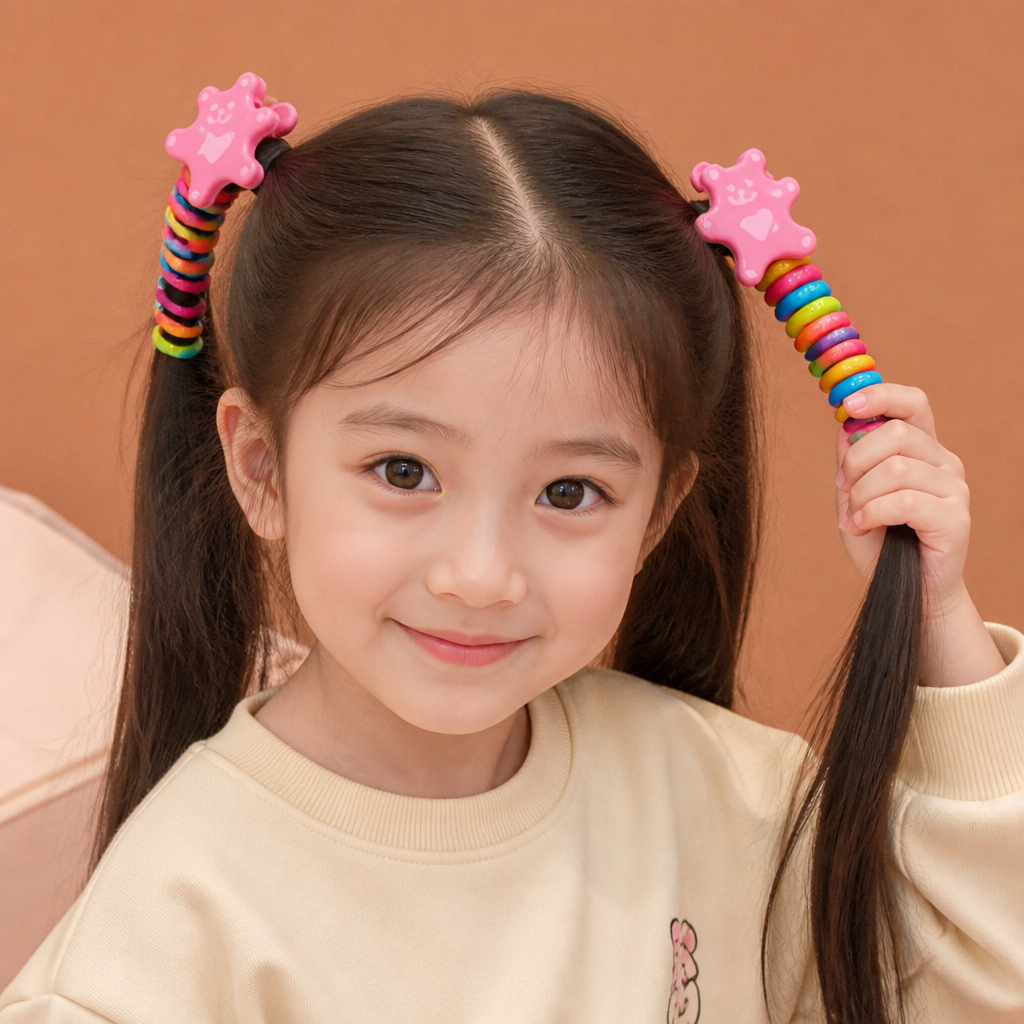 Cute Kids Spiral Hair Tie Set
