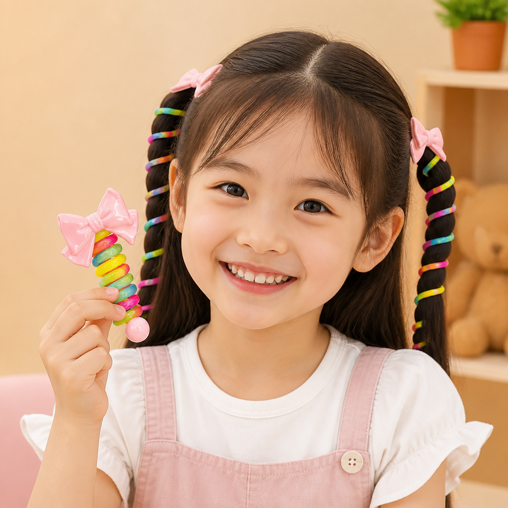 Cute Kids Spiral Hair Tie Set