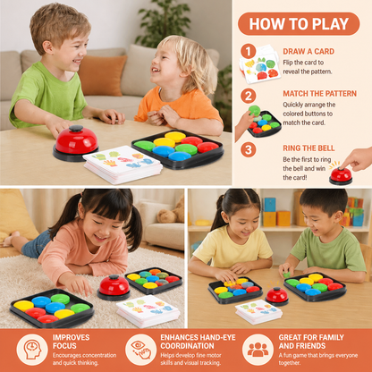 Educational Color Pattern Match Family Bell Game