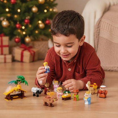 Christmas Nativity Building Blocks Advent Calendar for Kids