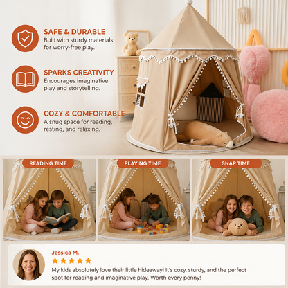 Cozy Kids Play Tent – A Charming Hideaway for Reading & Play