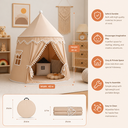 Cozy Kids Play Tent – A Charming Hideaway for Reading & Play