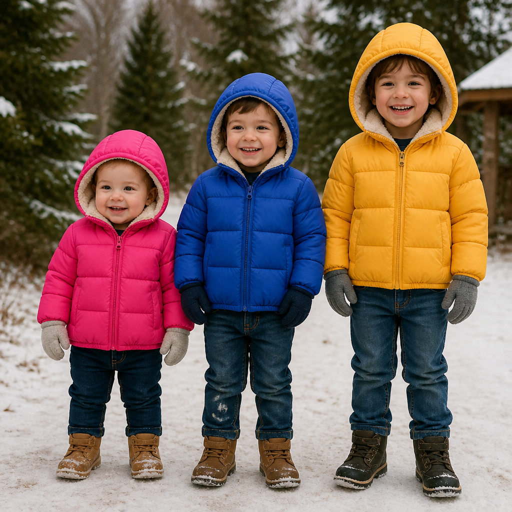 Fleece-Lined Baby & Toddler Puffer Jacket