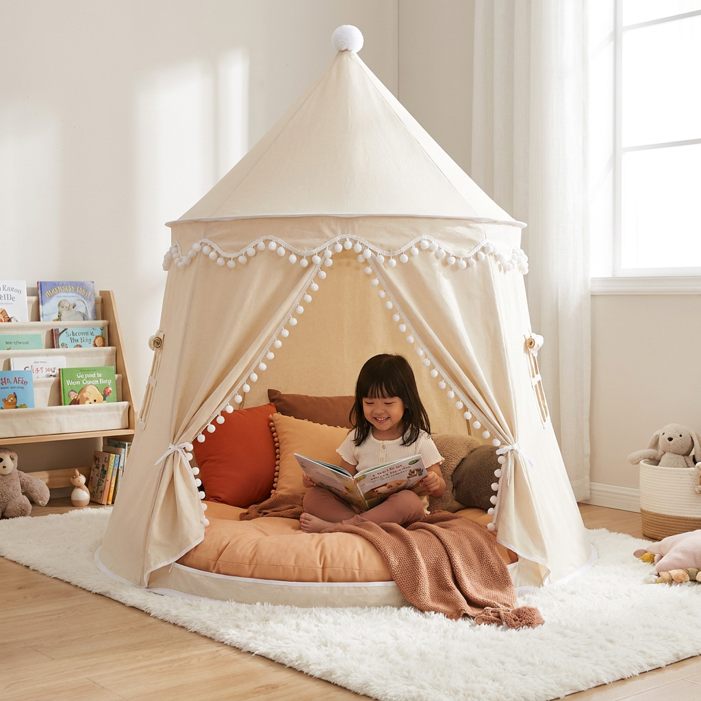 Cozy Kids Play Tent – A Charming Hideaway for Reading & Play