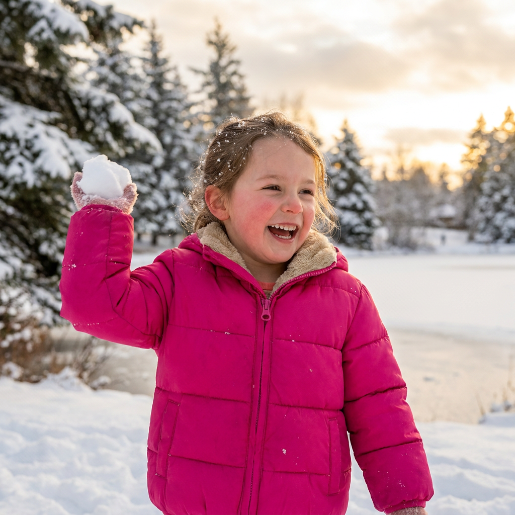 Fleece-Lined Baby & Toddler Puffer Jacket
