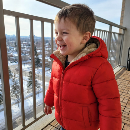 Fleece-Lined Baby & Toddler Puffer Jacket