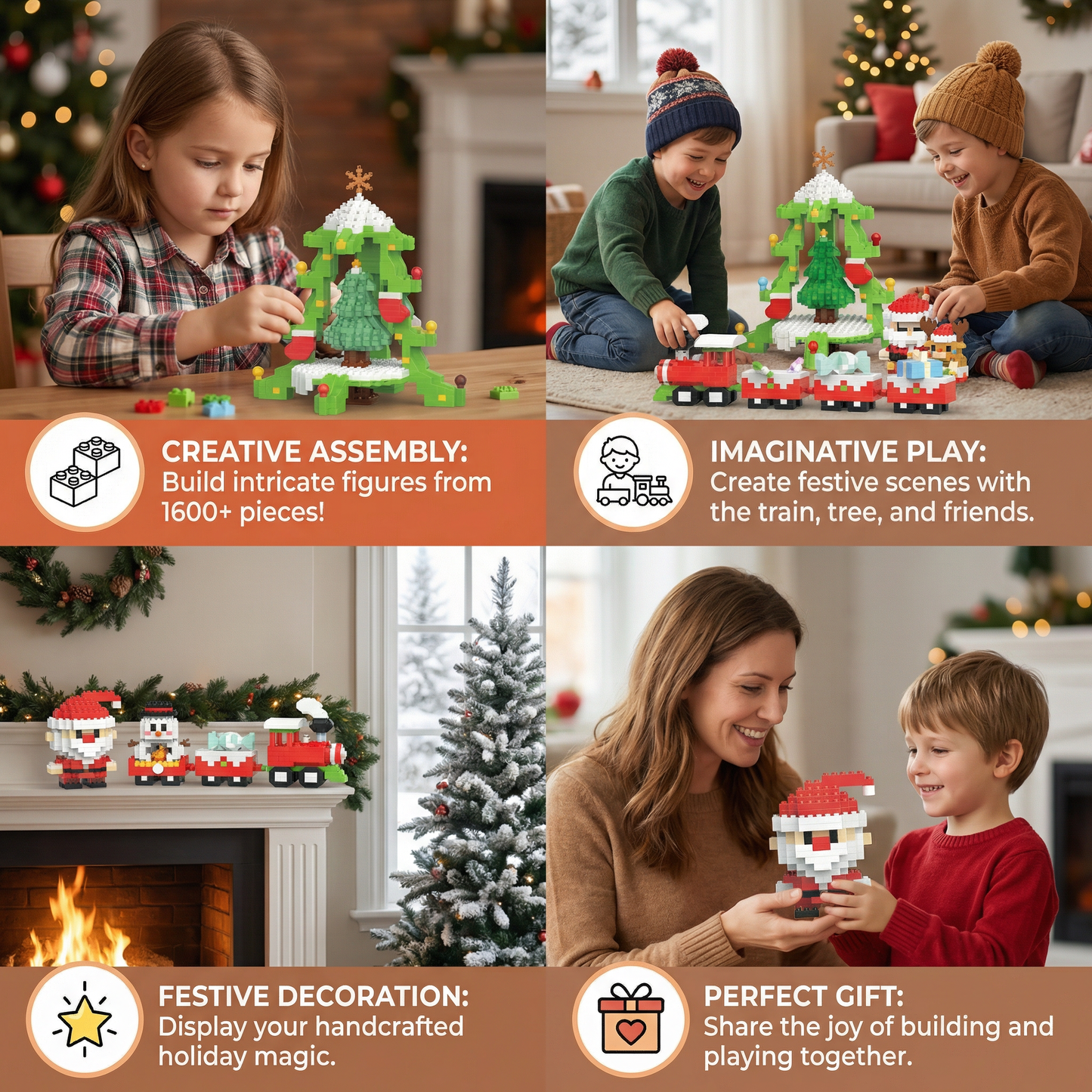 Creative Building Block Christmas Figures - Fun for the Whole Family